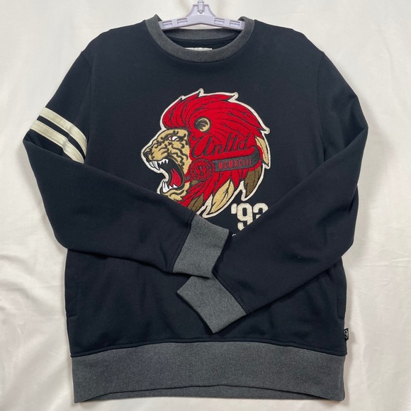 Ecko Unltd. Sweatshirt Lion Graphic Striped Sleeve Pullover Top Mens Medium - Picture 2 of 11